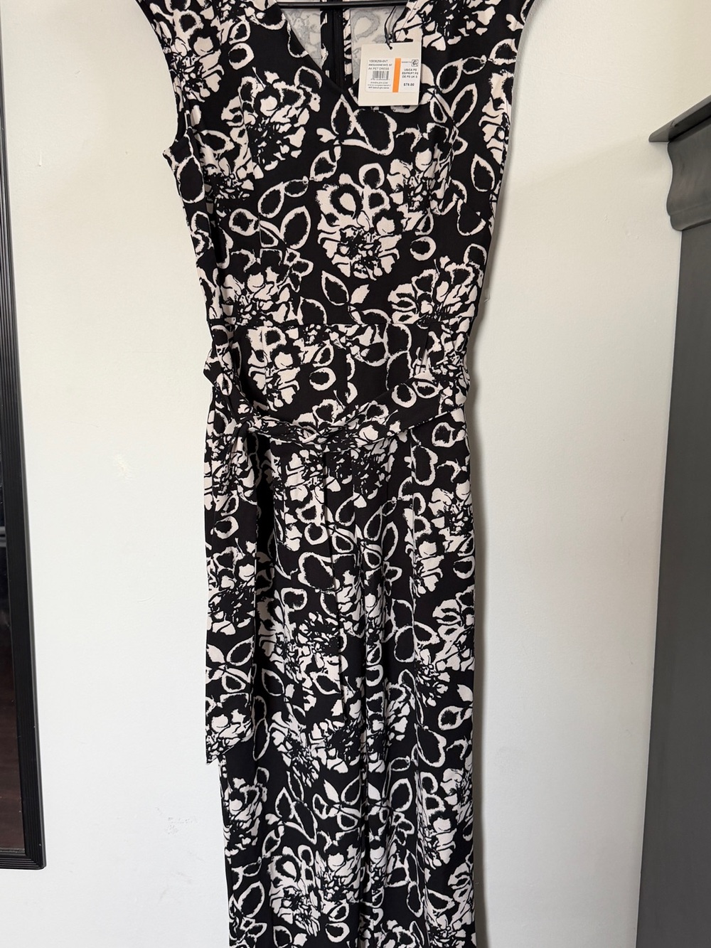Jumpsuit black white floral